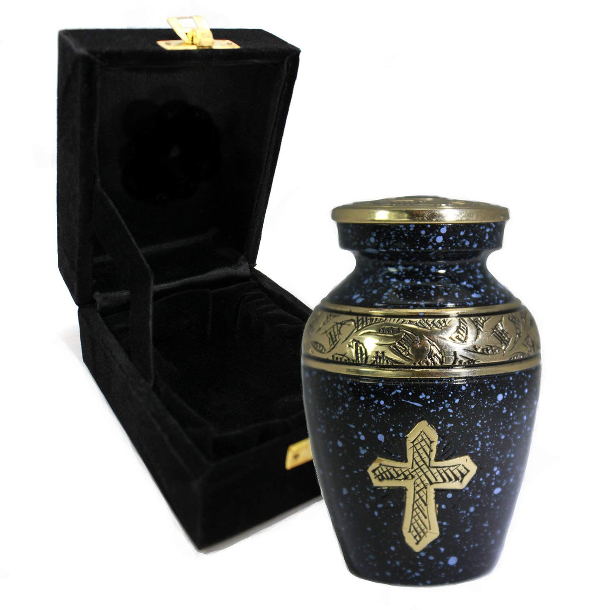 Bronze Cross Cremation Urn for Ashes Adult Male - Personalized Cremation Urns for Human Ashes Adult Man Decorative Urns - Beautifully Handcrafted Cross Urn