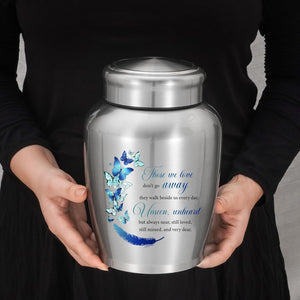 SOITIS Large Urns for Adult Male Female-Decorative Urns, Stainless Steel Funeral Keepsake for Ashes Remains Cremation Urn for Human Ashes for Women Man