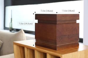 Handcrafted Walnut Wooden Urn for Human Ashes Adult, Walnut Wooden Decorative Urn for Adult Ashes Male & Female, Up to 220 Lbs