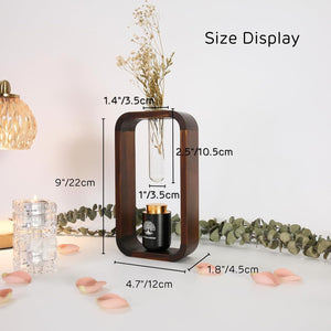 Plant Urn with Hydroponics Glass Vase, Small Urns for Human Ashes Keepsake, Memorial Keepsake Urn for Human Ashes, Small Mini Urns, Wooden Decor