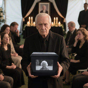 Handcrafted Solid Wooden Box Urns for Adult Human Ashes Male or Female Cremation- Funeral Memorial Urn for Man or Woman with Photo Frame- Keepsake Casket Up to 200 Lbs (Black, L, Eagle&Flag)