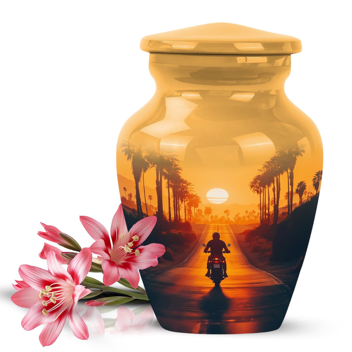 Yatskia Stained Glass Urns for Human Ashes Male & Female, Urn for Ashes Adult Male, (Pack of 1, 3 Inch)