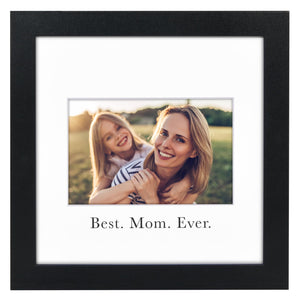 Americanflat Memorial Picture Frame with Shatter-Resistant Glass - Use as 4x6 Picture Frame with 3 Interchangeable Mats or Display 8x8 Photos without Mat - Signature Collection - Funeral Gifts - Black