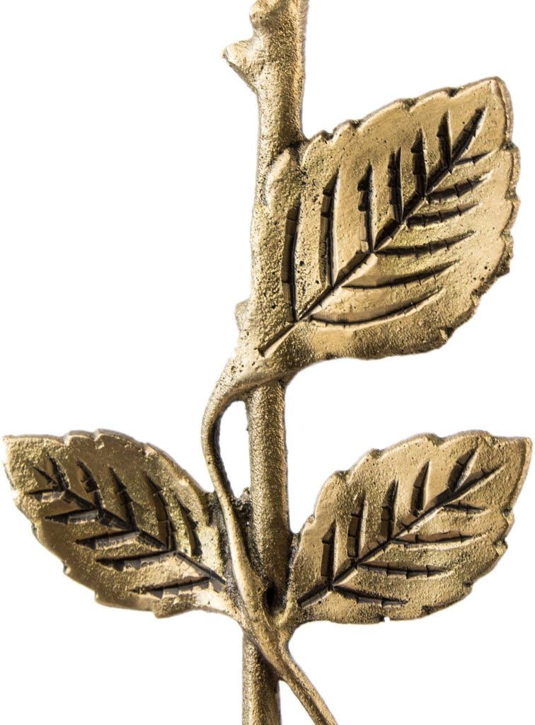 OneWorld Memorials Rose Stem Bronze Keepsake Urns - Extra Small Holds 1 Cubic Inch of Ashes - White Memorials Keepsake