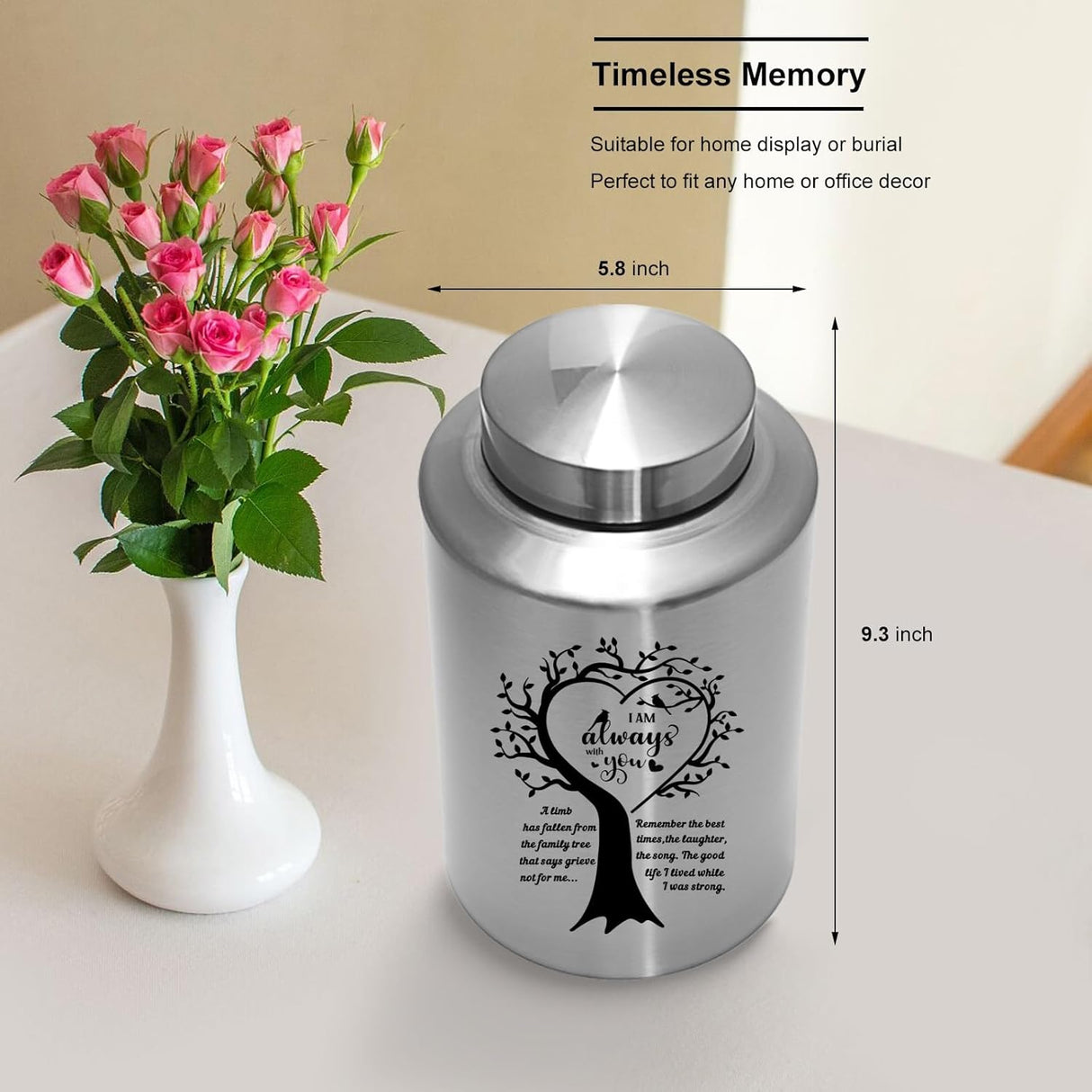 Cremation Urns for Human Ashes Adult - Woman Men Large up to 220 lbs Decorative Memorial Funeral Burial Urn for Ashes Male Female Dad Mom