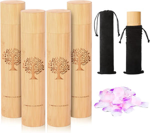 Small Scattering Urns for Human Ashes Adult,9''x2'' Scattering Tubes for Human Ashes,Eco Friendly Biodegradable Urns for Human Ashes(Set of 4,Tree of Life Pattern)