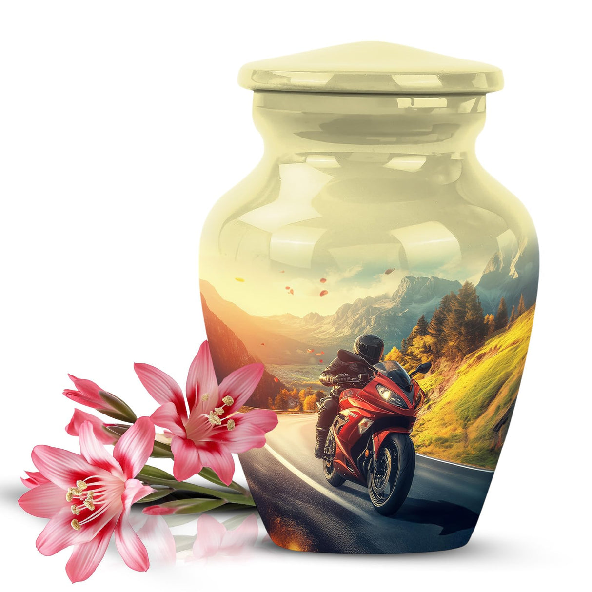 Yatskia Stained Glass Urns for Human Ashes Male & Female, Urn for Ashes Adult Male, (Pack of 1, 3 Inch)