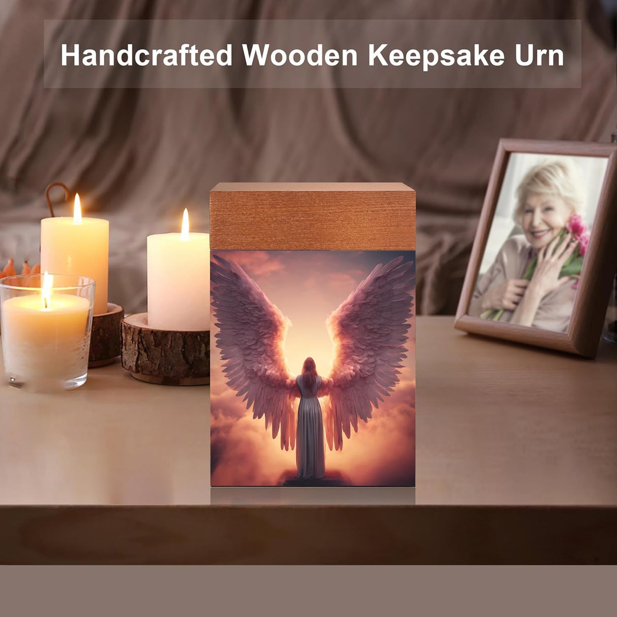Small Urns for Ashes Keepsake, Wooden Small Cremation Urns for Male or Female Child, Pets Cat Dog, Mini Cremation Urn for Sharing Ashes,Hold 25 Cubic Inches Remains