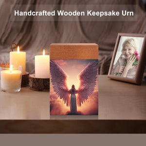 Small Urns for Ashes Keepsake, Wooden Small Cremation Urns for Male or Female Child, Pets Cat Dog, Mini Cremation Urn for Sharing Ashes,Hold 25 Cubic Inches Remains