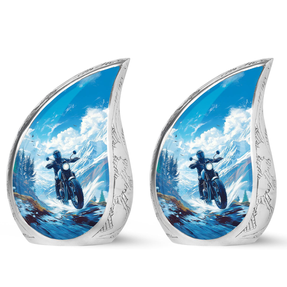 Yatskia Stained Glass Mini Urns for Human Ashes, Small Urn for Ashes Adult Male, (Pack of 1, 3 Inch)