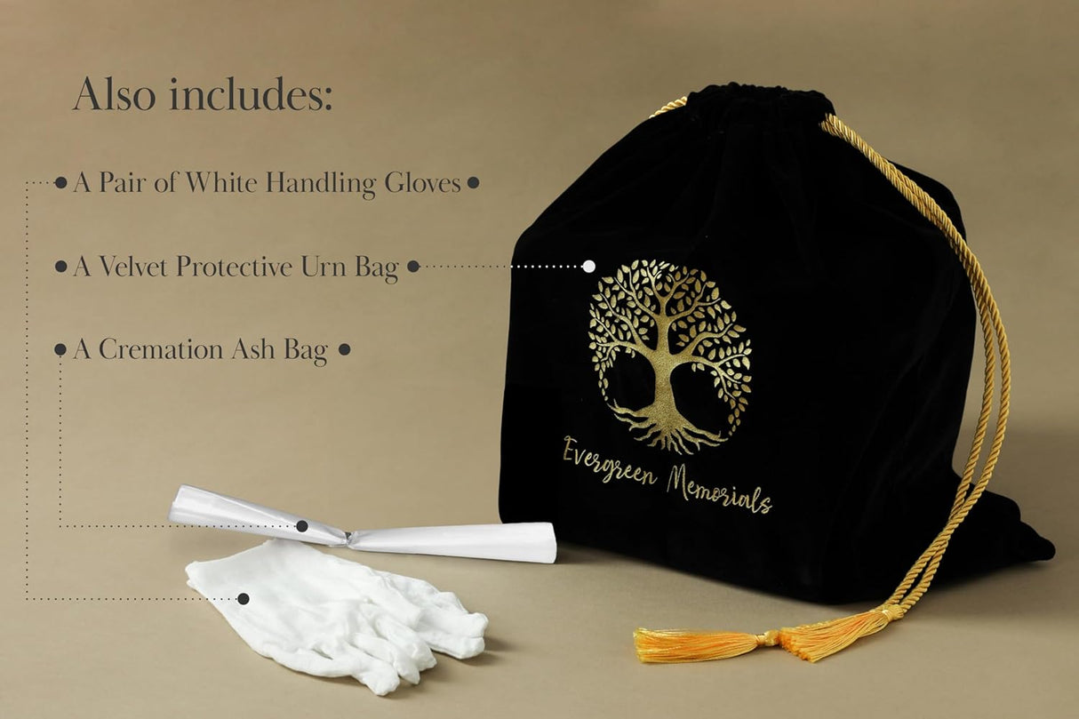 Handcrafted Walnut Wooden Urn for Human Ashes Adult, Walnut Wooden Decorative Urn for Adult Ashes Male & Female, Up to 220 Lbs