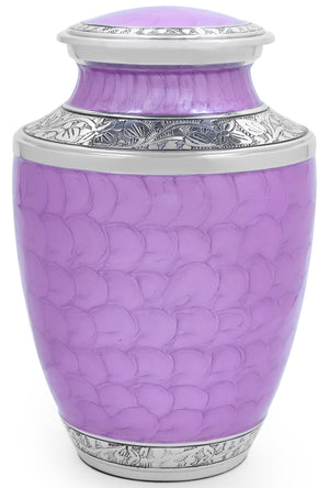 Decorative Burial Urn for Human Ashes Adult Female and Male 200+ Cubic Inches, Handcrafted Funeral Memorial Cremation Urn Affordable Urn for Human Ashes (Silver Black) ALPHA Living HOME