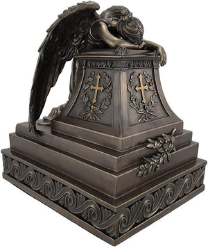 Bronze Finished Mourning Angel Urn