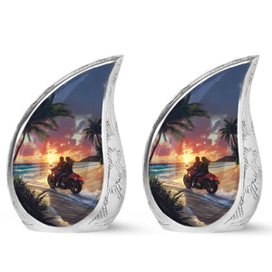 Yatskia Stained Glass Mini Urns for Human Ashes, Small Urn for Ashes Adult Male, (Pack of 1, 3 Inch)