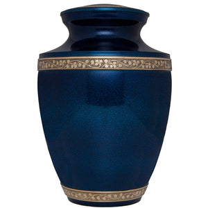 Red Funeral Urn by Liliane Memorials - Cremation Urn for Human Ashes - Hand Made in Brass - Suitable for Cemetery Burial or Niche - Large Size fits Remains of Adults up to 200 lbs - Torino Model