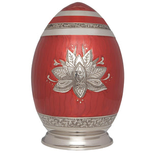 Black and Gold Cremation Urn by Liliane Memorials - Urns for Human Ashes Remains - Brass - Suitable for Funeral Cemetery Burial or Niche - Large Size for Adults up to 200 lbs - Egg Shape
