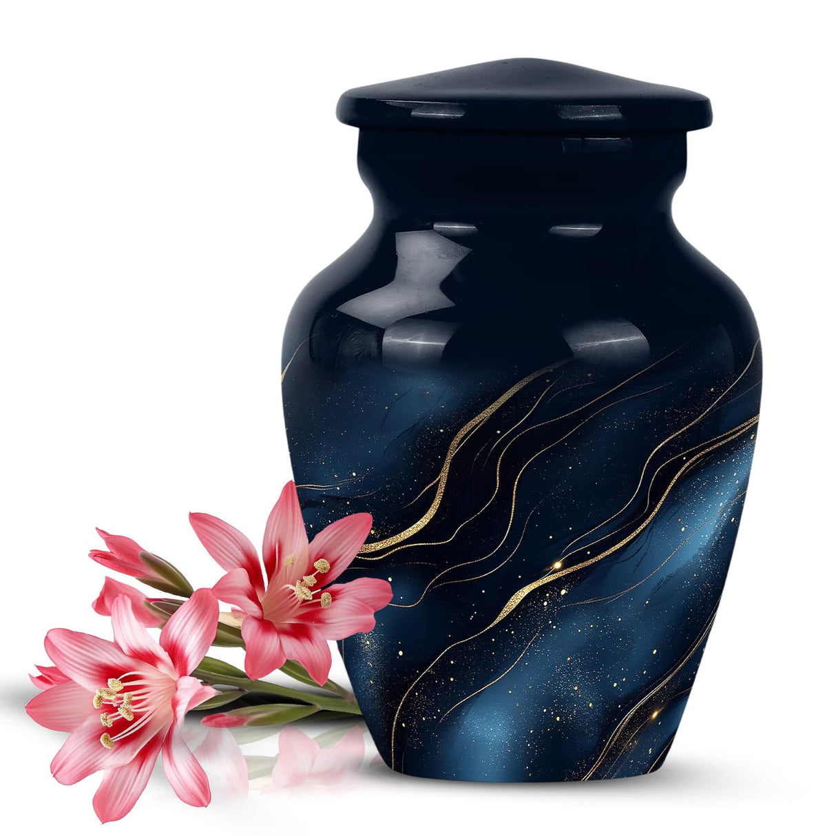 Yatskia Stained Glass Urns for Human Ashes Male & Female, Urn for Ashes Adult Male, (Pack of 1, 3 Inch)