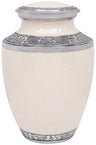 Decorative Burial Urn for Human Ashes Adult Female and Male 200+ Cubic Inches, Handcrafted Funeral Memorial Cremation Urn Affordable Urn for Human Ashes (Silver Black) ALPHA Living HOME