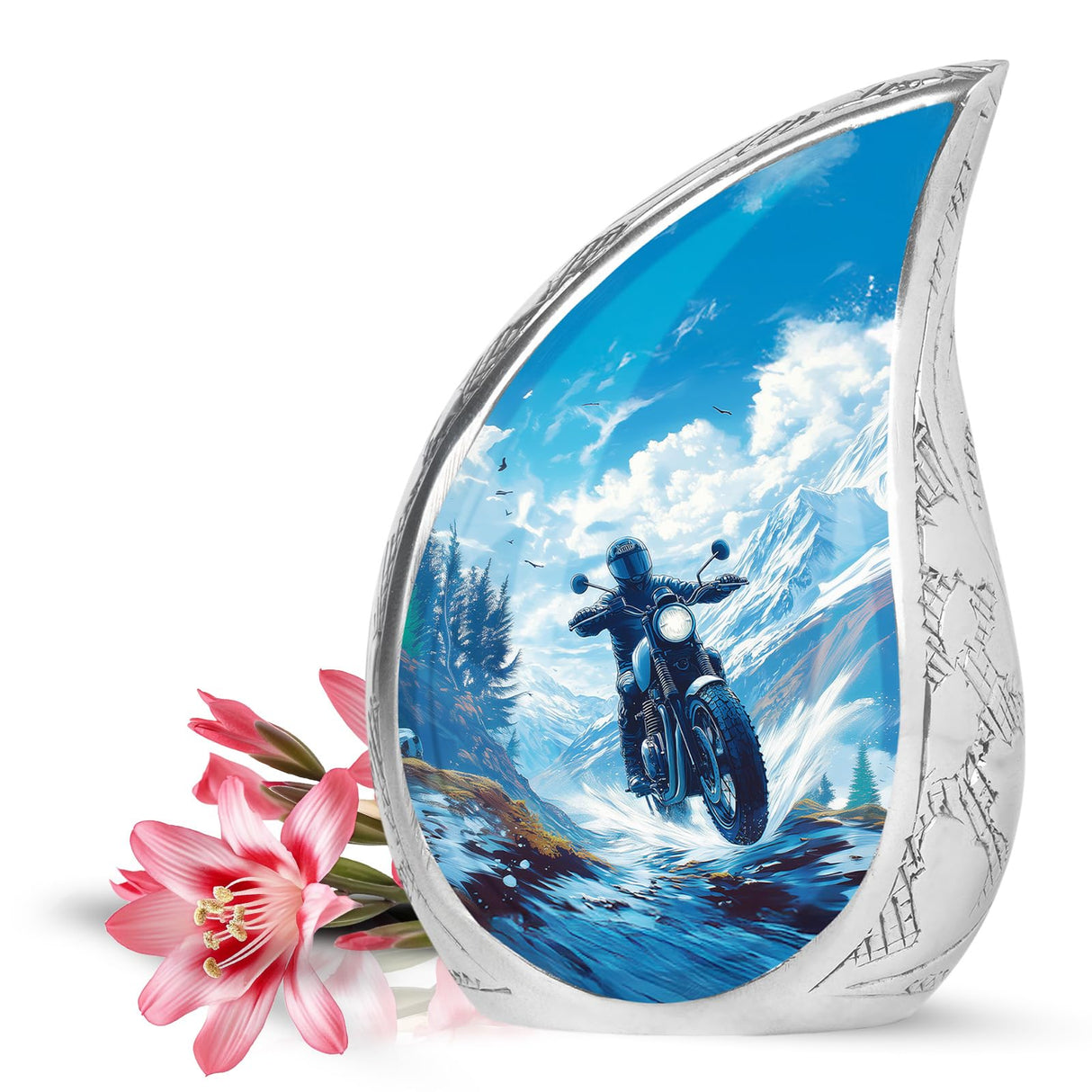 Yatskia Stained Glass Mini Urns for Human Ashes, Small Urn for Ashes Adult Male, (Pack of 1, 3 Inch)