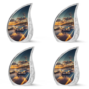 Yatskia Stained Glass Mini Urns for Human Ashes, Small Urn for Ashes Adult Male, (Pack of 1, 3 Inch)