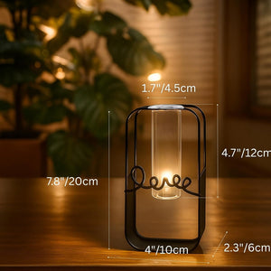 Plant Urn with Hydroponics Glass Vase, Small Urns for Human Ashes Keepsake, Memorial Keepsake Urn for Human Ashes, Mini Urns Small Urn for Ashes, Black