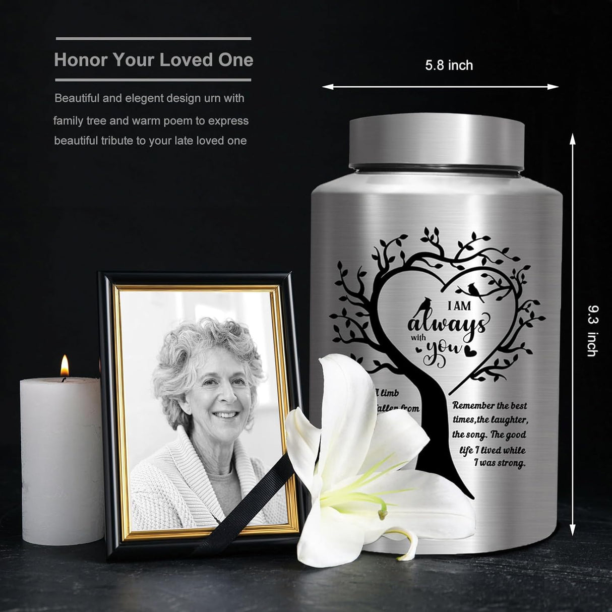 Cremation Urns for Human Ashes Adult - Woman Men Large up to 220 lbs Decorative Memorial Funeral Burial Urn for Ashes Male Female Dad Mom