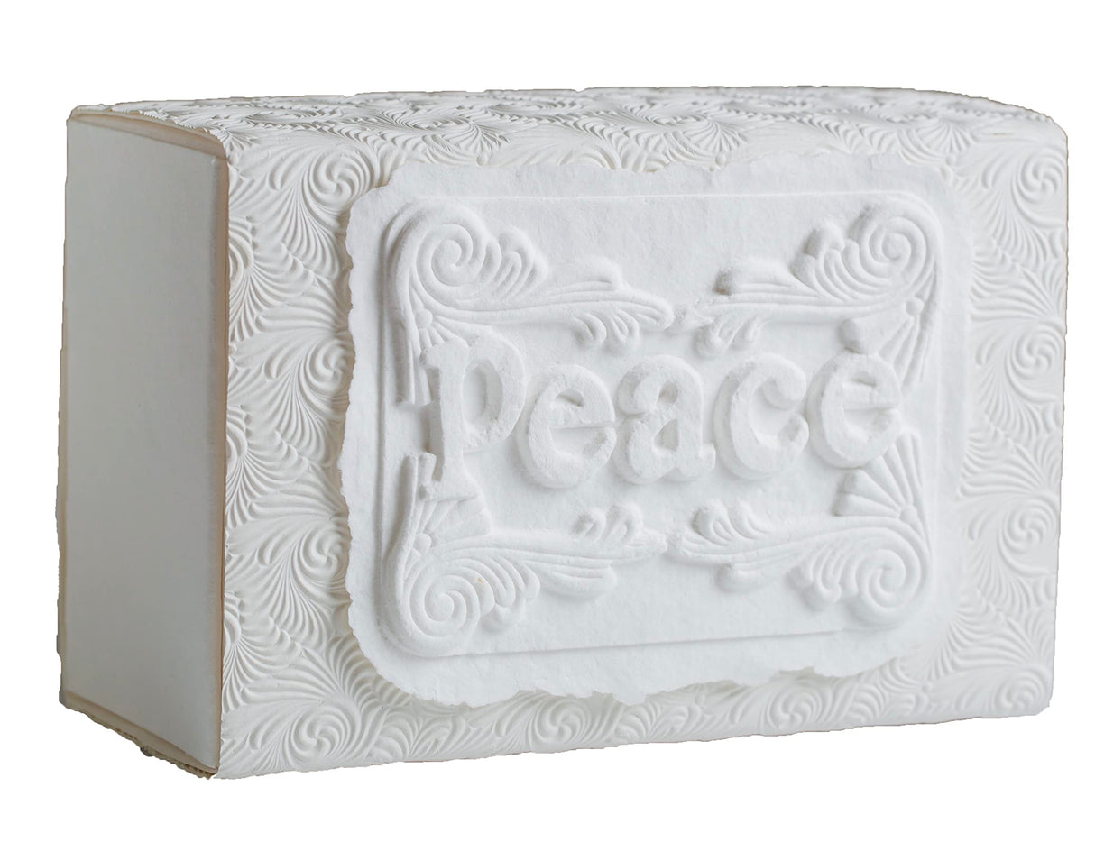 Favorite Place Biodegradable Shell Urn (Large), Eco-Friendly for Cremation or Water Burial (Metallic White K-103)