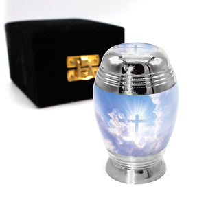 Bronze Cross Cremation Urn for Ashes Adult Male - Personalized Cremation Urns for Human Ashes Adult Man Decorative Urns - Beautifully Handcrafted Cross Urn