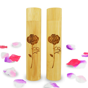 Set of 4 Small Bamboo Scattering Urn Tube for Human Ashes, ECO & Biodegradable Friendly Mini Bamboo Spreading Cremation Tube Urn for Adult Male Female Ashes