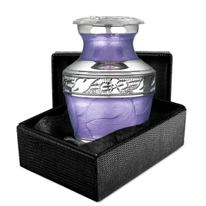 Trupoint Memorials Cremation Urn for Ashes for Women Female, Urns for Human Ashes Male, Engraved Mother of Pearl Funeral Urn for Adult Man, Silver Lining Large White