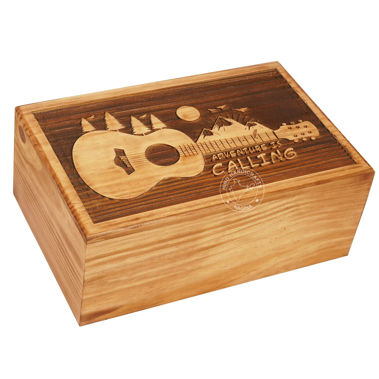 Wooden Box Funeral Cremation Urns for Human Ashes Adult Large - Burial Urns for Columbarium - Tree of Life Flying Bird (250 Cubic Inches, Twin Tree - Heart)