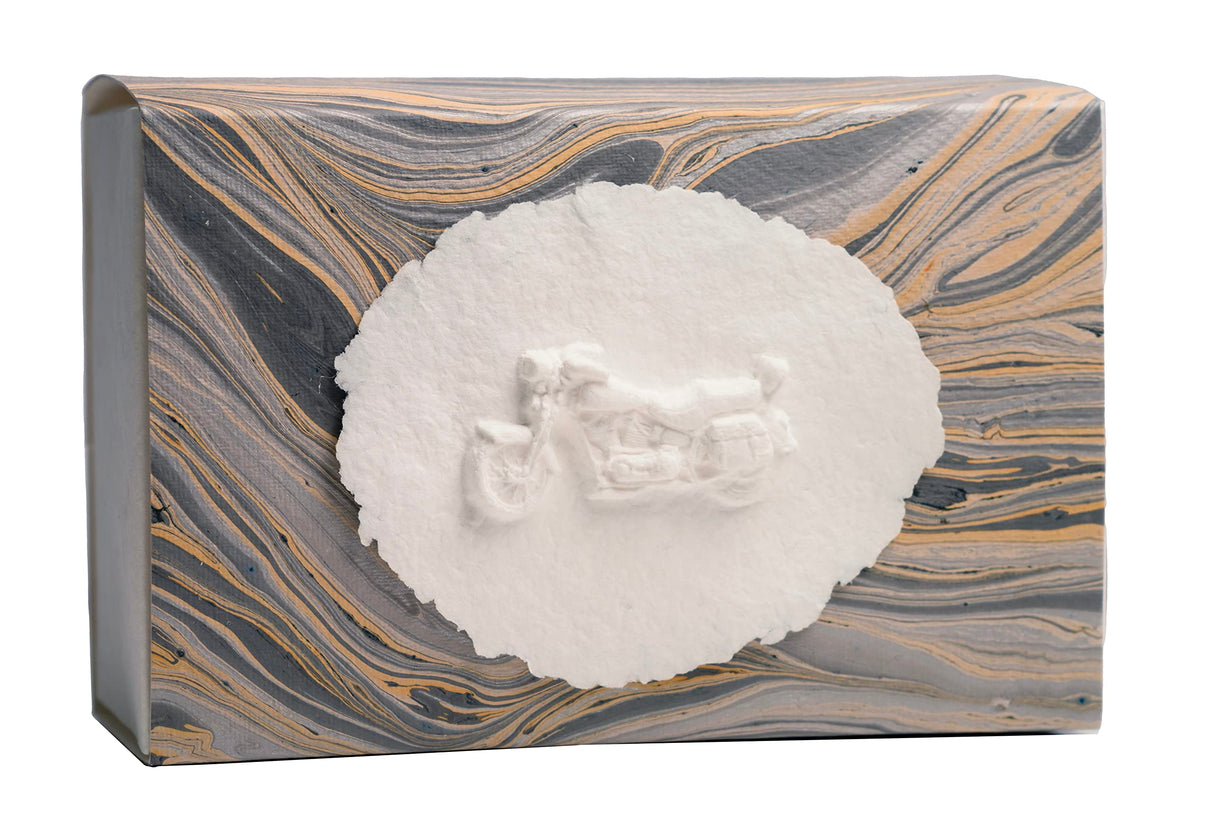 Favorite Place Biodegradable Shell Urn (Large), Eco-Friendly for Cremation or Water Burial (Metallic White K-103)