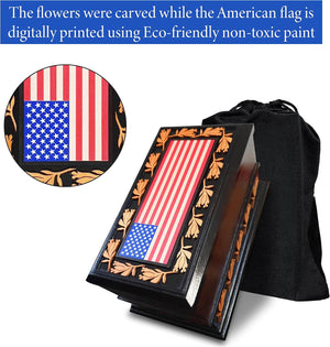 Urns for Ashes - Patriotic Cremation Urn with American Flag - Enduring Ashes Keepsake - Decorative Urns for a Lasting Tribute
