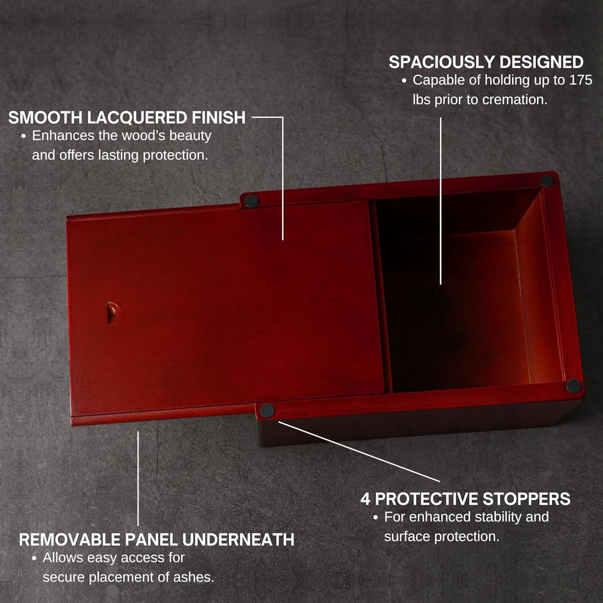 Bey-Berk Officially Licensed U.S. Army Military Urn - Large Cremation Urn for Human Ashes, Lacquered Rosewood, Laser Etched US Army Logo, Memorial Urns for Veterans