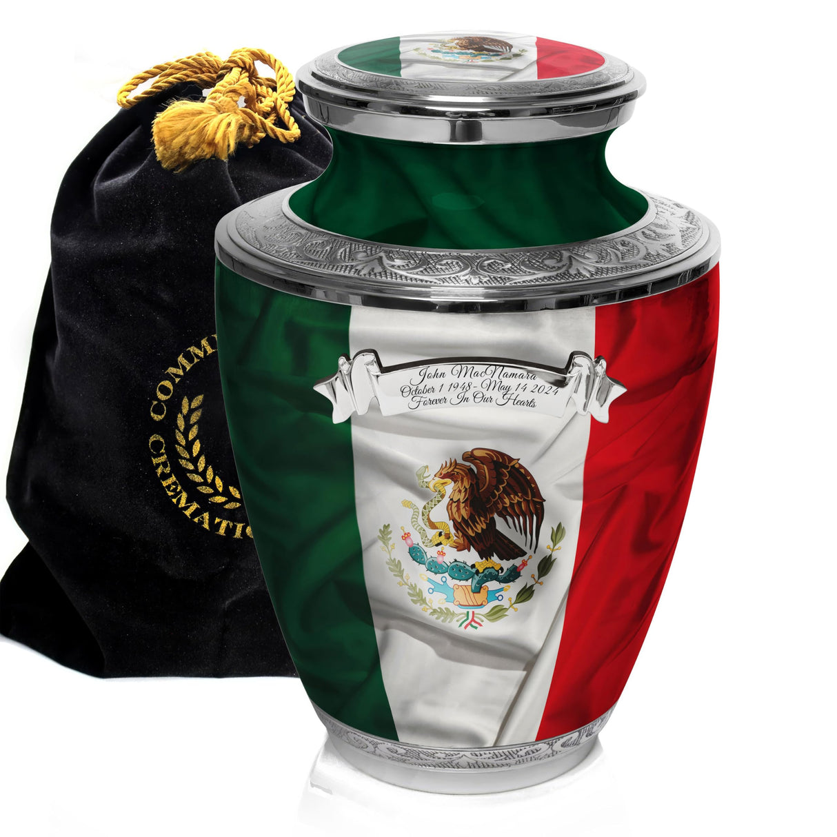 American Flag Cremation Urn for Ashes Adult Male - Beautifully Handcrafted Patriotic & Personalized Cremation Urns for Human Ashes Adult Man for Veteran or Patriot