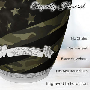 Military Cremation Urn for Ashes Adult Male - Beautifully Handcrafted Decorative Urns & Personalized Army Urns for Human Ashes Adult Man Traditional Camouflage