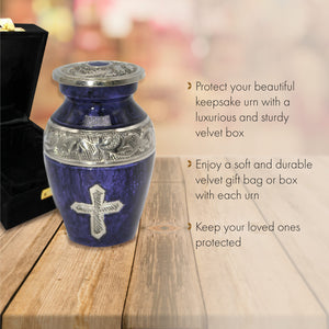 Bronze Cross Cremation Urn for Ashes Adult Male - Personalized Cremation Urns for Human Ashes Adult Man Decorative Urns - Beautifully Handcrafted Cross Urn