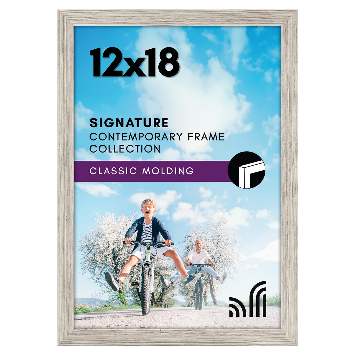 Americanflat Memorial Picture Frame with Shatter-Resistant Glass - Use as 4x6 Picture Frame with 3 Interchangeable Mats or Display 8x8 Photos without Mat - Signature Collection - Funeral Gifts - Black