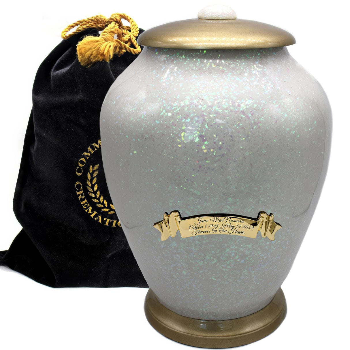 Glass Mosaic Cremation Urn for Ashes for Women - Personalized Cremation Urns for Human Ashes Adult Female Decorative Urns - Beautifully Handcrafted Glass Urn for Women