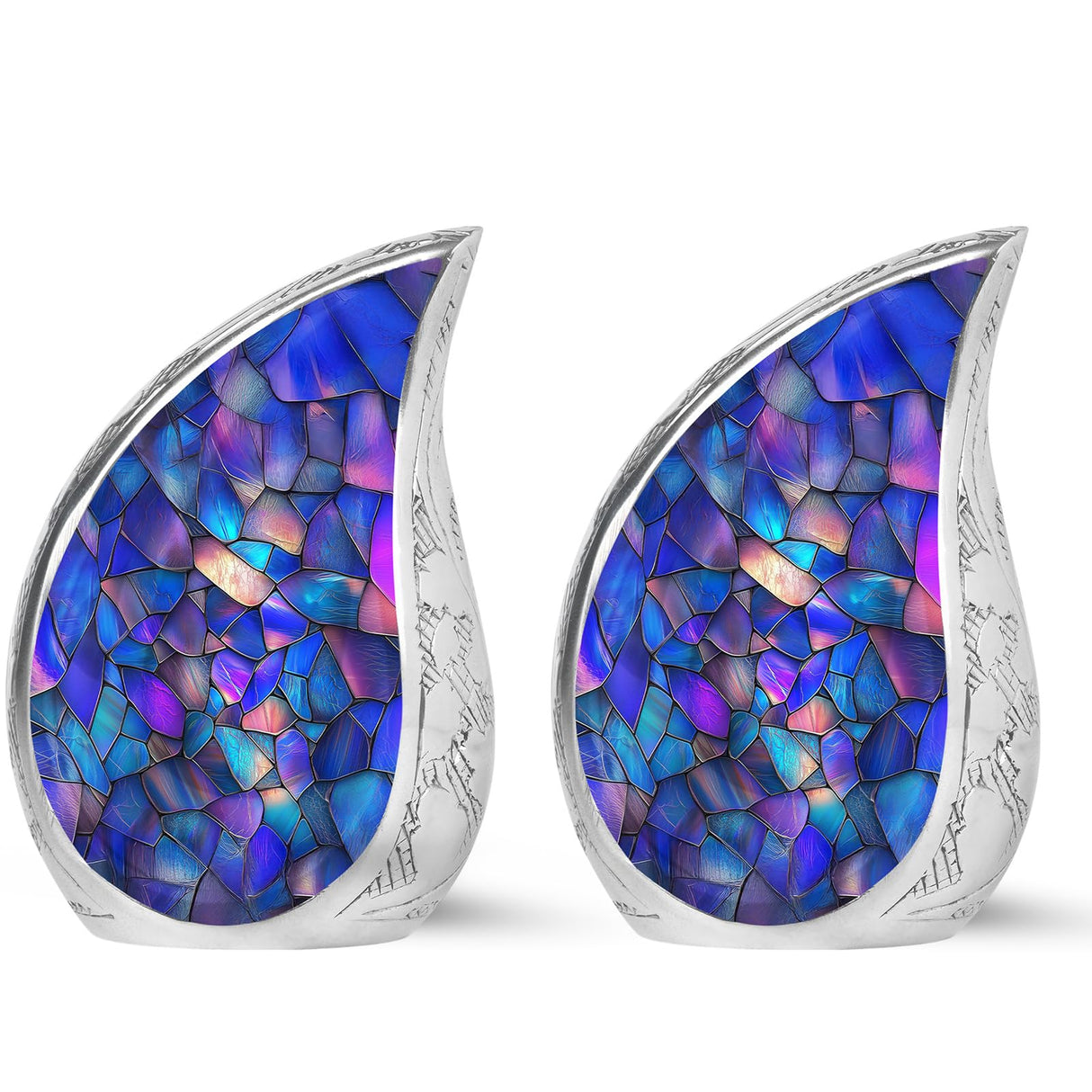 Yatskia Stained Glass Mini Urns for Human Ashes, Small Urn for Ashes Adult Male, (Pack of 1, 3 Inch)