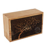 Wooden Box Funeral Cremation Urns for Human Ashes Adult Large - Burial Urns for Columbarium - Tree of Life Flying Bird (250 Cubic Inches, Twin Tree - Heart)