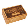 Wooden Box Funeral Cremation Urns for Human Ashes Adult Large - Burial Urns for Columbarium - Tree of Life Flying Bird (250 Cubic Inches, Twin Tree - Heart)