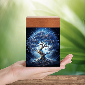 Small Urns for Ashes Keepsake, Wooden Small Cremation Urns for Male or Female Child, Pets Cat Dog, Mini Cremation Urn for Sharing Ashes,Hold 25 Cubic Inches Remains