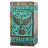 INTAJ Small Wooden Cremation Urns for Human Ashes Adult Male 20 Cubic Inches - Keepsake Urn for Ashes for Women & Men - Angel Wings Guitar Design, Wooden Carved Urn Box, Suitable for Burial & Funeral