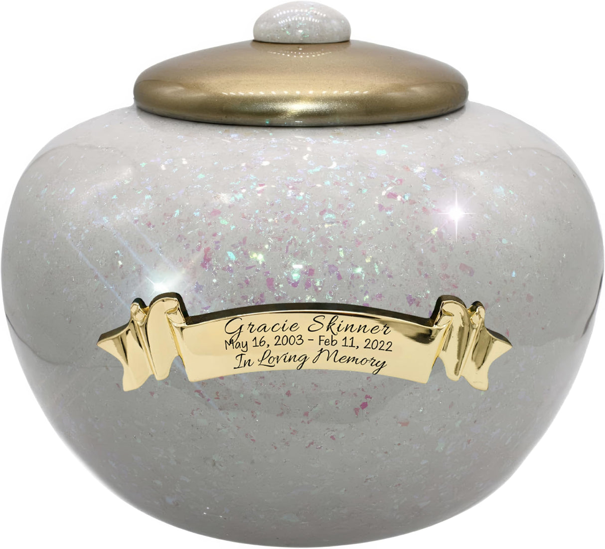 Glass Mosaic Cremation Urn for Ashes for Women - Personalized Cremation Urns for Human Ashes Adult Female Decorative Urns - Beautifully Handcrafted Glass Urn for Women