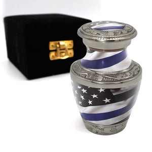 American Flag Cremation Urn for Ashes Adult Male - Beautifully Handcrafted Patriotic & Personalized Cremation Urns for Human Ashes Adult Man for Veteran or Patriot