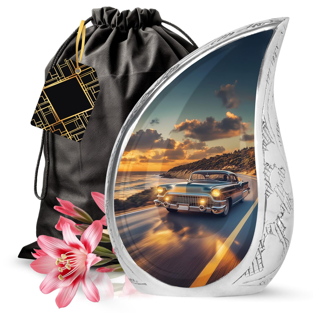 Yatskia Stained Glass Mini Urns for Human Ashes, Small Urn for Ashes Adult Male, (Pack of 1, 3 Inch)