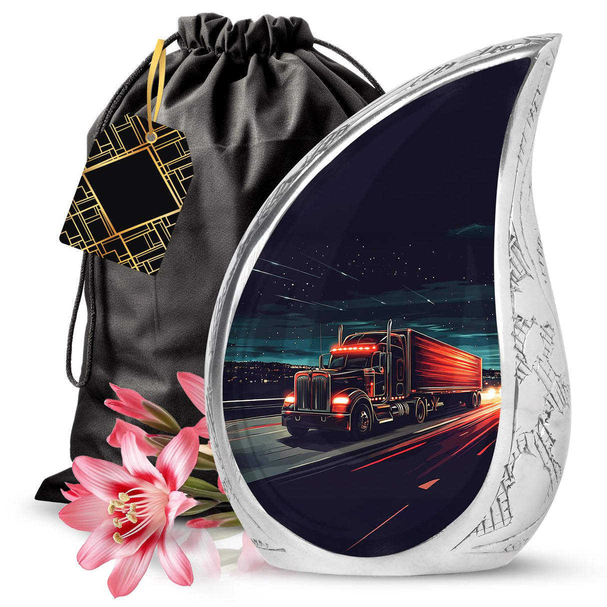 Yatskia Stained Glass Mini Urns for Human Ashes, Small Urn for Ashes Adult Male, (Pack of 1, 3 Inch)