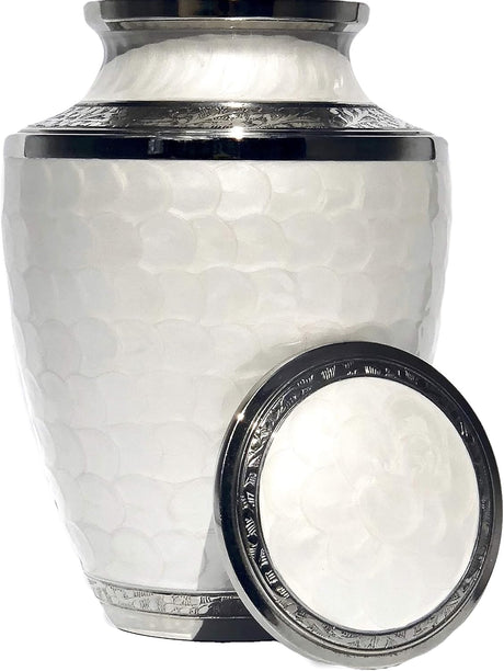 Eternal Harmony Large Urn for Ashes, Adult Male & Female Cremation Urn for Human Ashes with Elegant Finishes, Secure Seal & Velvet Bag, Funeral Vase for Men & Women Up to 200 lbs
