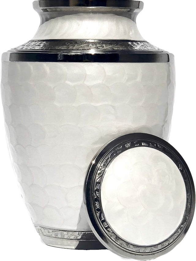 Eternal Harmony Large Urn for Ashes, Adult Male & Female Cremation Urn for Human Ashes with Elegant Finishes, Secure Seal & Velvet Bag, Funeral Vase for Men & Women Up to 200 lbs